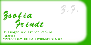 zsofia frindt business card